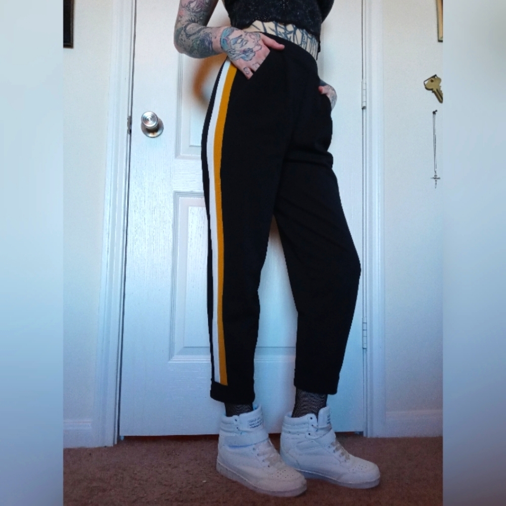 Comfy cute black and yellow joggers
